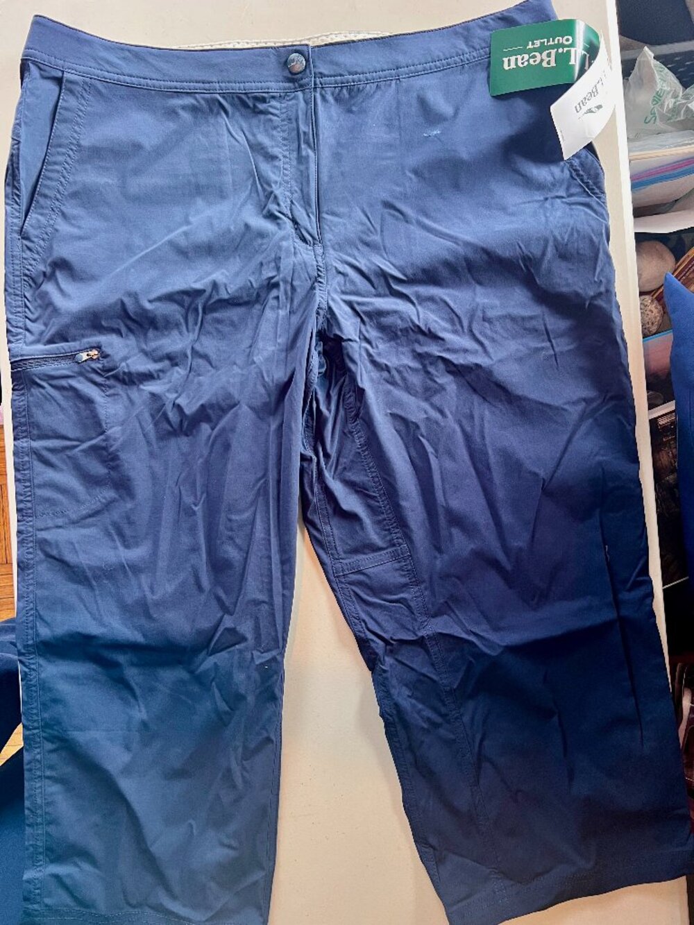 LL Bean Sz 18 Tropic Weight Crop Trail Pants NWT